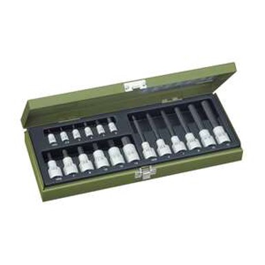 PROXXON Set nasadnih imbus ključeva, 1/4" + 1/2", 2–14 mm, 18 dijelova